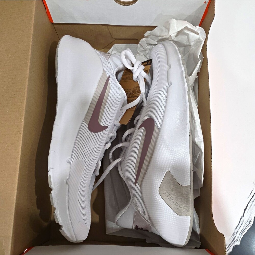 Nike Men's Low Top Lace-Up Mesh Sneakers White/Gray Rubber Sole HV9981 002